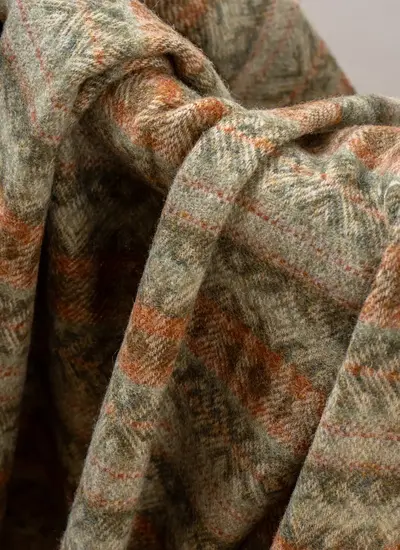 Fairisle Sage Highland Wool Throw